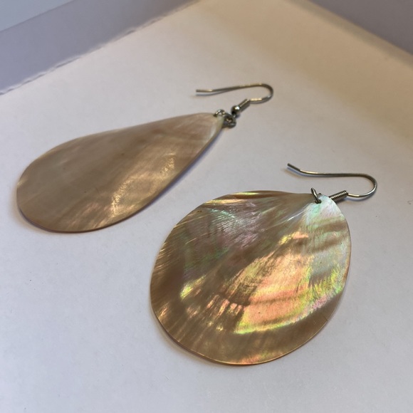 Abalone shell earrings - Picture 2 of 5